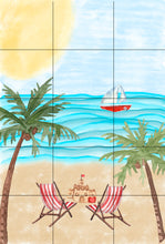 Load image into Gallery viewer, Beach Garden Flag, Personalized, Garden Flag, Name Garden Flag, Beach Decor, Beach Flag, Yard Decor, Yard Decoration, Beach House Decor