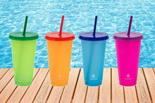Load image into Gallery viewer, Custom Color Changing 24 oz. Tumblers, Thermal Tumbler with Name, Personalized Cup, Color Changing, Pool Cups, Summer Cup, Reusable Cup