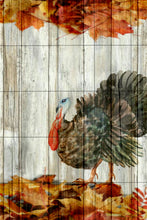 Load image into Gallery viewer, Thanksgiving Turkey Garden Flag, Personalized, Fall Garden Flag, Autumn Garden Flag, Fall Decor, Fall Yard Decor, Custom Garden Flag