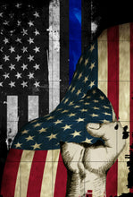 Load image into Gallery viewer, Thin Blue Line Garden Flag, American Flag Garden Flag, Police Garden Flag, Police Decor, Police Flag, Gift for Man, Thin Blue Line Flag