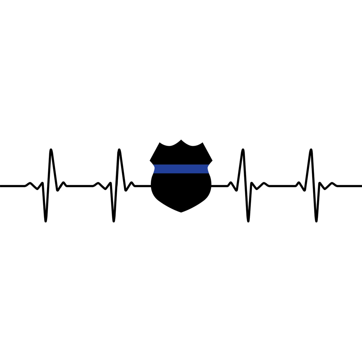Thin Blue Line Heartbeat Decal, Police Heartbeat Decal, Back the Blue, –  Big T Ranch Colorado