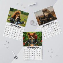 Load image into Gallery viewer, Biker Dogs with Mullets 2026 Wall Calendar: Funny Dog Lover Gift