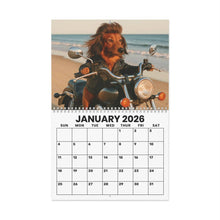 Load image into Gallery viewer, Biker Dogs with Mullets 2026 Wall Calendar: Funny Dog Lover Gift