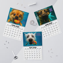 Load image into Gallery viewer, Underwater Dogs Calendar 2026 Featuring 12 Different Dog Breeds, Funny Gift for Dog Owner, New Dog Mom, Spiral Wall Calendar, Dog Lover
