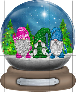 Gnome Snow Globe Christmas Ornament, Personalized, Gnomes, Gnomes Name Ornament, Custom Christmas, Gift for Mom, Family Gift, Kids Ornament
