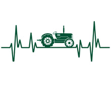 Load image into Gallery viewer, Tractor Heartbeat Decal Sticker, Farmer Sticker, Tractor Gift, Gift for Farmer, Farmer Sticker, Tractor, Window, Laptop, Tumbler, Farmer