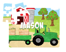 Load image into Gallery viewer, Puzzle, Kids Puzzle, Farm Tractor Puzzle, Children&#39;s Custom Puzzle, Personalized Puzzle, Educational Toy, Kid Gift, Name Puzzle, Educational