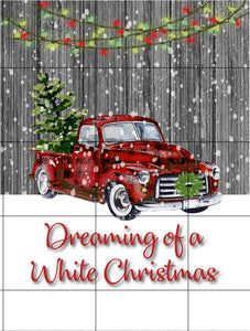 Red Truck Dreaming of a White Christmas Garden Flag, Christmas Flag, Personalized Garden Flag, Christmas Garden Flag, Custom Garden Flag