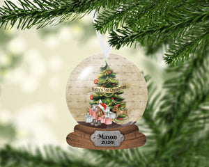Baby's First Christmas Snow Globe Ornament, Christmas, Personalized, Name Ornament, Custom Christmas, Baby's First Christmas, Kids Ornament
