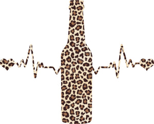 Beer Bottle Heartbeat Decal Sticker, Beer Sticker, Beer Gift, Gift for Beer Lover, Beer Bottle Sticker, Alcohol, Window, Laptop, Tumbler