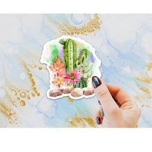 Load image into Gallery viewer, Cactus Sticker, Laptop Sticker, Water Bottle Sticker, Watercolor Cactus Sticker, Southwest, Tumbler Sticker, Cacti Floral Sticker