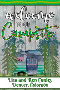 Camping Garden Flag, Camper Garden Flag, Personalized, Name Garden Flag, Camper Decor, Camping Flag, Yard Decoration, Camper Decor