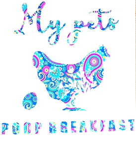 Chicken My Pets Poop Breakfast Vinyl Decal Sticker, Car Window, Laptop, Tumbler, Water Bottle, Bumper - Farm, Ranch
