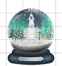 Load image into Gallery viewer, Little White Church Snow Globe Christmas Ornament, Personalized Custom Name Christmas Holiday, Gift for Mom, Grandma Gift, Family Gift