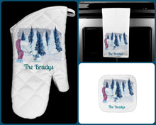 Load image into Gallery viewer, Christmas Love Towel, Cold Winter Night Oven Mitt Pot Holder Towel Gift Set Personalized, Gifts for Mom.Gift.Hostess Gift, Kitchen Set