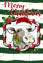 Load image into Gallery viewer, Cow Merry Christmas Garden Flag, Cows, Cow Gift, Personalized Garden Flag, Cow Christmas, Christmas Garden Flag, Custom Garden Flag, Cow