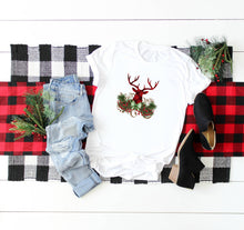 Load image into Gallery viewer, Ready to Press Buffalo Plaid Deer Sublimation Transfer, Christmas Printed Sub, Sublimation Design Transfer