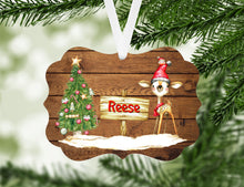 Load image into Gallery viewer, Deer Christmas Tree Personalized Ornament, Name Christmas Ornament, Child Gift, Custom Ornament, Deer Ornament, Kid&#39;s Ornament, Deer