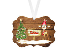 Load image into Gallery viewer, Deer Christmas Tree Personalized Ornament, Name Christmas Ornament, Child Gift, Custom Ornament, Deer Ornament, Kid&#39;s Ornament, Deer