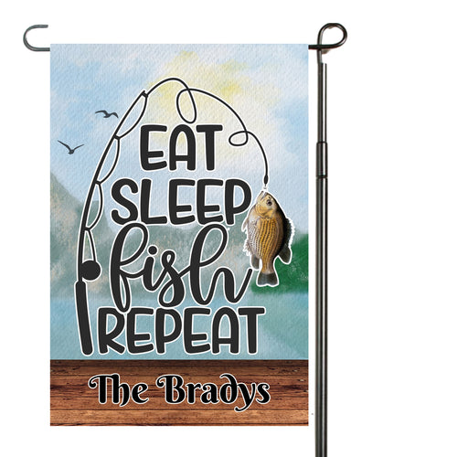 Fishing Garden Flag, Fisherman Garden Flag, Personalized, Name Garden Flag, Fishing Decor, Fishing Flag, Yard Decoration, Fish Decor