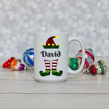 Load image into Gallery viewer, Elf Girl or Elf Boy Kids Personalized Merry Christmas Mug Unique Cup Gift Hot Chocolate Cup for Children Stocking Stuffer Hot Cocoa Mug Kids