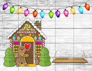 Christmas Elf Puzzle, Gingerbread House with Christmas Lights and Elf, Children's Custom Puzzle, Personalized Puzzle, Elf Return, Kid Gift
