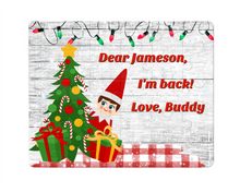 Load image into Gallery viewer, Christmas Elf Puzzle, Gingerbread House with Christmas Lights and Elf, Children&#39;s Custom Puzzle, Personalized Puzzle, Elf Return, Kid Gift