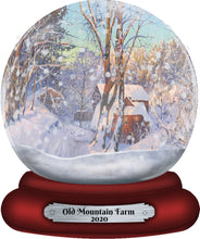 Load image into Gallery viewer, Farmhouse Snow Globe Christmas Ornament, Personalized Ornament, Custom Christmas Holiday, Name Ornament, Gift for Dad, Farm, Farmer