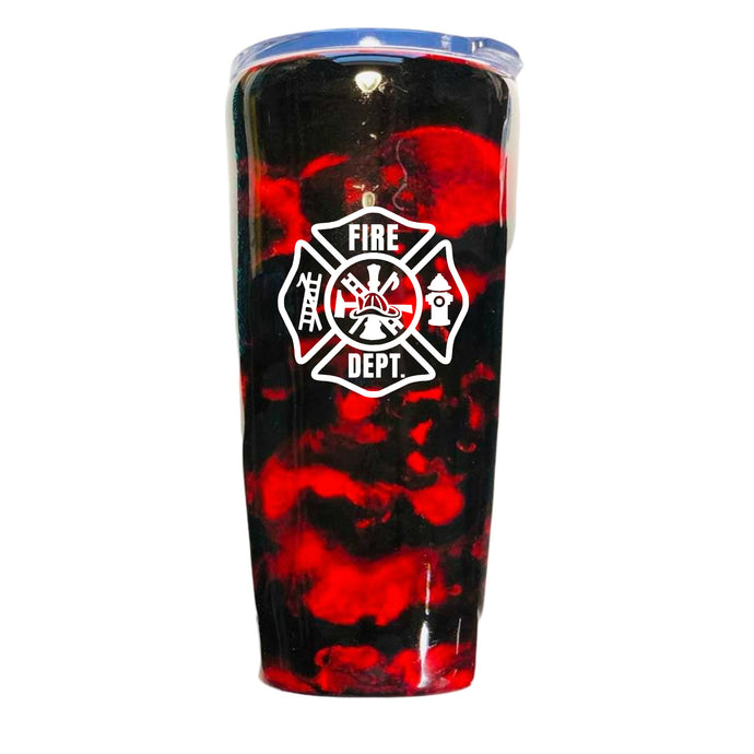 Firefighter Tumbler, Can be Personalized, Fireman Gift, Gift for Man, Dad, Fire Fighter, First Responder, Father's Day, Insulated, 20 oz