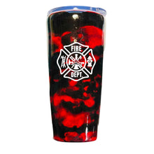 Load image into Gallery viewer, Firefighter Tumbler, Can be Personalized, Fireman Gift, Gift for Man, Dad, Fire Fighter, First Responder, Father&#39;s Day, Insulated, 20 oz