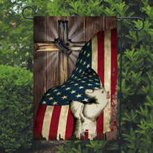 Load image into Gallery viewer, American Flag Cross Garden Flag, American Flag Garden Flag, Cross Garden Flag, American Flag Decor, Gift for Man, Christian Garden Flag
