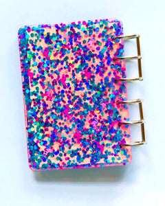 Flamingo Glitter Name Personalized Notebook Cover, Handmade Notebook, Teacher Gift, Journal, Teacher Christmas Gift, Notebook