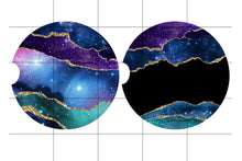 Load image into Gallery viewer, Galaxy Marble Personalized Car Coasters, Galaxy Gift, Personalized Coasters, Sandstone Car Coasters, Car Accessories, Custom Car, Set of 2