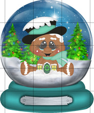 Load image into Gallery viewer, Gingerbread Snow Globe Christmas Ornament, Baby&#39;s First Christmas, Personalized, Name Ornament, Custom Christmas, Kids Ornament