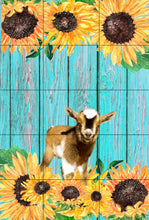 Load image into Gallery viewer, Goat Sunflower Garden Flag, Personalized, Garden Flag, Name Garden Flag, Goat Decor, Goat Flag, Nigerian Dwarf Goat, Yard Decoration, Ranch