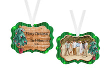 Load image into Gallery viewer, Personalized Photo Christmas Ornament, Family Gift, Custom Ornament, Name Ornament, Photo Ornament, Couples, Christmas, Holiday Gift