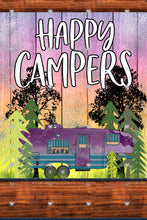 Load image into Gallery viewer, Camping Garden Flag, Personalized, Garden Flag, Name Garden Flag, Camper, Happy Campers Flag, Yard Decor, Yard Decoration, Camper Decor