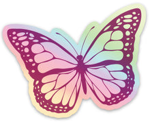Load image into Gallery viewer, Butterfly Holographic Sticker, Butterflies, Laptop, Water Bottle Sticker, Butterfly Sticker, Holographic Tumbler Sticker, Butterfly Gift