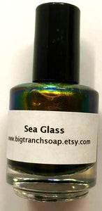 FREE U.S. SHIPPING - Multichrome (Sea Glass) Multi-Color Shifting Polish: Custom-Blended Glitter Nail Polish / Indie Lacquer