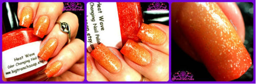 Color Changing Nail Polish - FREE U.S. SHIPPING - Heat Wave-Orange to Yellow - Hand Blended Polish - 0.5 oz Full Sized Bottle