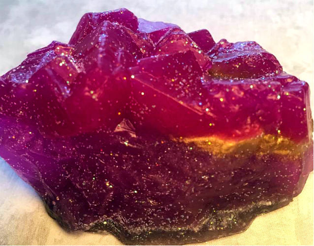 Amethyst Purple Geode Crystal Gemstone Rock Soap - Lavender Scented - FREE U.S. SHIPPING - Gift for Mom, Sister, Friend