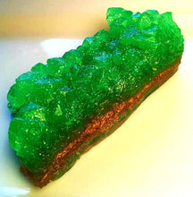 Load image into Gallery viewer, Emerald Green Geode Crystal Mineral Gemstone Rock Soap - Green Tea and Cucumber Scented - Rock Collector - Gemstone - Gem - Bathroom Soap