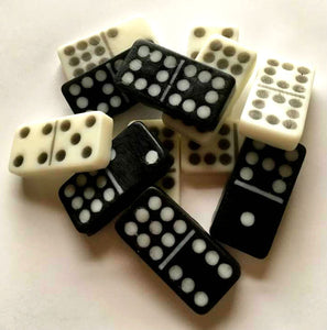 Domino Soap - Dominos - Set of 12 - Actual Size - Game Soap - Free U.S. Shipping - Gift for Mom, Dad, Friend - You Choose Color