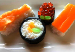 Sushi Soap Set - Food Soap, Gag Gift - Funny Gift - Shrimp - FEATURED in HUFFINGTON POST 2018 - Salmon Roll, Fake Food Soap, Sashim, Nigirii