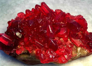 Ruby Red Geode Crystal Gemstone Rock Soap - Pomegranate Scented - FREE U.S. SHIPPING - January Birthday - July Birthday