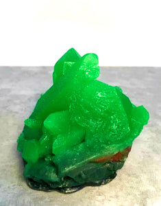 Emerald Green Geode Crystal Mineral Gemstone Soap - FREE U.S. SHIPPING - Gift for Man - Husband - Green Tea and Cucumber or Almond Scented