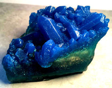 Load image into Gallery viewer, Sapphire Blue Geode Crystal Gemstone Rock Soap - Vanilla Bean - FREE U.S. SHIPPING - Gift for Man - Husband Gift - Rock Collector Gift