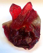 Load image into Gallery viewer, Ruby Red Geode Crystal Mineral Gemstone Rock Soap - Pomegranate Scented - FREE SHIPPING - Gift for Man, Husband - Co-worker Gift