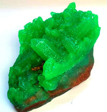 Load image into Gallery viewer, Emerald Green Geode Crystal Gemstone Rock Soap - FREE U.S. SHIPPING - Anniversary Gift - Green Tea and Cucumber or Almond Scented