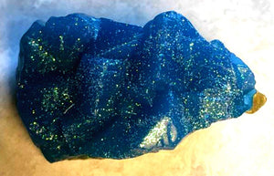 Sapphire Blue Geode Crystal Gemstone Rock Soap -  Vanilla Bean Scented - FREE U.S. SHIPPING - Gift for Man, Dad, Brother